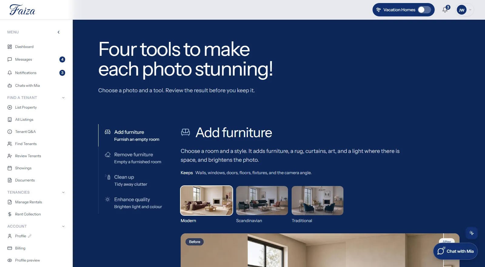 Virtual staging